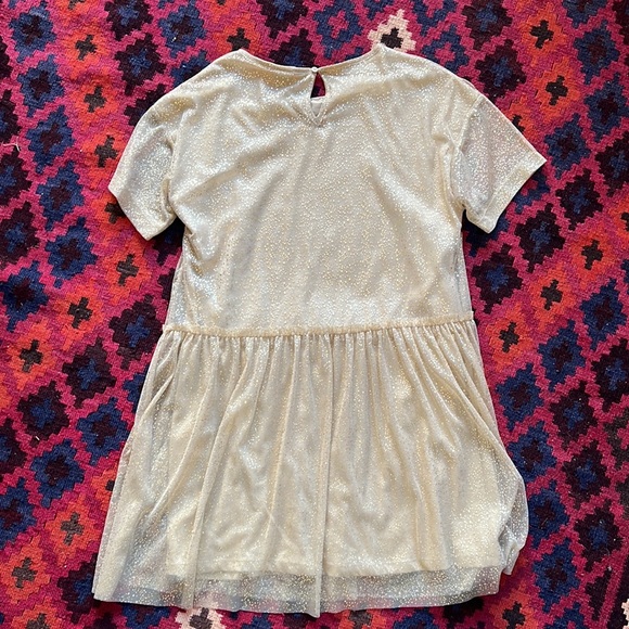 Zara Girls Gold Sparkly Dress - Picture 4 of 6